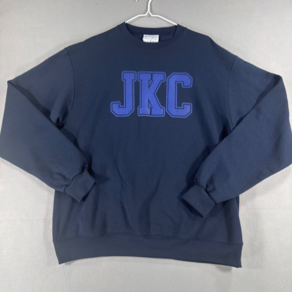 Champion Mens Navy Blue JKC Graphic Crewneck Sweatshirt MG600 Large